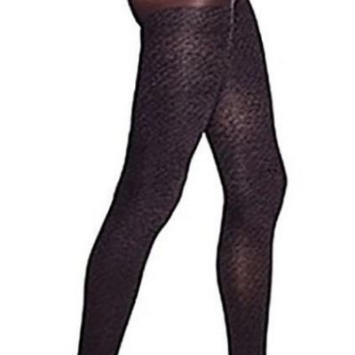Hue Tights Flecked Opaque With Control Top Almost Black Charcoal Mix Nylons S/M